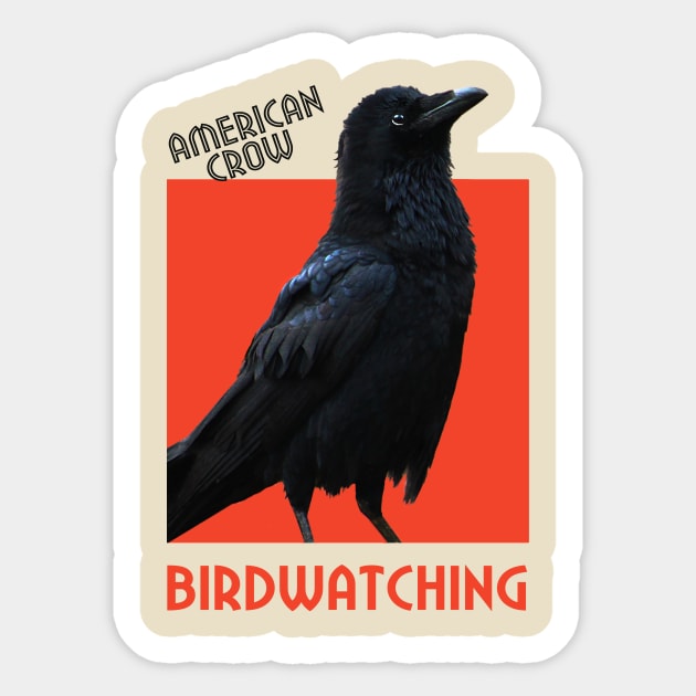 Birdwatching. American Crow Sticker by hardcore repertoire